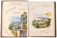 Lot 994 - Thorpe family, 2 watercolour albums, folio,...