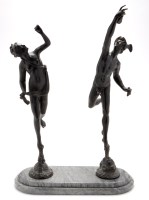 Lot 1038 - An early 20th Century cast bronze group of...