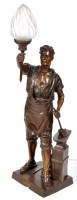 Lot 1041 - An early 20th Century bronzed spelter figure...