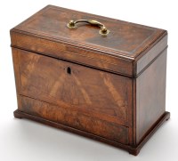 Lot 1042 - A George III walnut tea caddy, of rectangular...