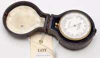 Lot 1047 - A 19th Century combination pocket barometer,...