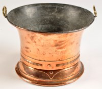 Lot 1090 - A Victorian Arts & Crafts design copper coal...