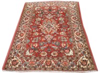 Lot 1119 - An Isfahan rug, with large stylised floral...