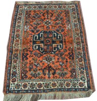 Lot 1123 - A Qashqai rug, with geometric design to...