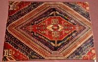 Lot 1141 - A Quashaqui rug, with full diamond-shaped...