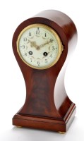 Lot 1164 - An early 20th Century mahogany balloon clock,...