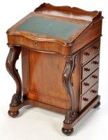 Lot 1171 - A Victorian burr walnut davenport, surmounted...