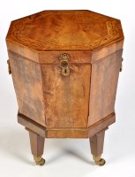 Lot 1175 - A Regency inlaid mahogany wine cooler, the...