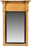 Lot 1186 - A Regency gilt wood pier glass, the flared...
