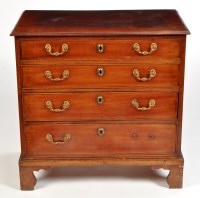 Lot 1192 - An early 19th Century mahogany chest of four...