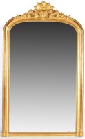 Lot 1206 - A 19th Century gilt wood overmantel mirror,...