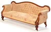 Lot 1212 - A Victorian mahogany frame settee, the...