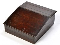 Lot 1224 - An 18th Century and later oak bible box, with...