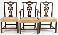 Lot 1228 - A set of George III style mahogany dining...