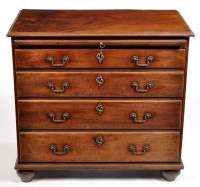 Lot 1265 - A George III and later mahogany chest of...