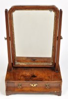 Lot 1266 - An 18th Century walnut toilet mirror, the...