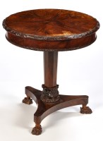 Lot 1272 - A 19th Century and later walnut circular table,...