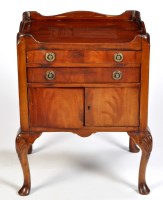 Lot 1290 - A mahogany tray top commode, the rectangular...