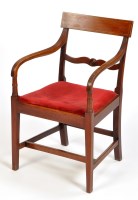 Lot 1296 - An early 19th Century mahogany carver chair,...