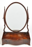 Lot 1301 - A 19th Century mahogany toilet mirror, the...