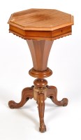 Lot 1318 - A Victorian mahogany octagonal work table, the...