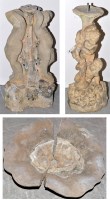 Lot 1328 - A carved stone and sandstone fountain, the...