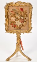 Lot 1332 - A 19th Century giltwood firescreen, with...