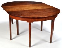 Lot 1336 - A George III mahogany D-end dining table,...