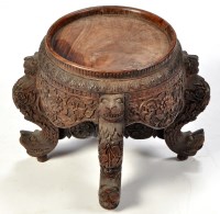 Lot 1338 - A 20th Century Burmese carved hardwood...