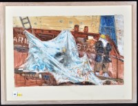 Lot 315 - Richard Hobson (Contemporary) Shipyard workers,...