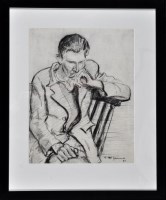 Lot 335 - Tom McGuinness (1926-2006) ''Pensive Man'',...