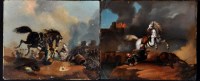 Lot 373 - Continental School Battle scenes with...