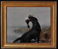 Lot 422 - Maud Earl (1853-1934) ''Labrador picking up a...