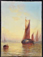 Lot 502 - G*** M*** (19th Century) ''On The Thames'' - a...