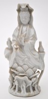 Lot 529 - Small Chinese Dehua figure of Guanyin, the...