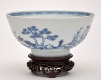 Lot 540 - Small Chinese blue and white bowl, labelled...