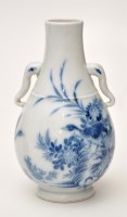 Lot 572 - Chinese blue and white pear-shaped vase, the...