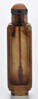 Lot 587 - Smoky quartz elongated square section snuff...