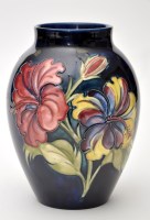 Lot 710 - Moorcroft 'Hibiscus' pattern vase, ovoid...