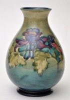 Lot 711 - Moorcroft 'Columbine' pattern vase, baluster...