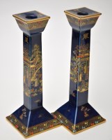 Lot 717 - Pair of Carlton ware blue ground chinoiserie...