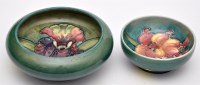 Lot 725 - Moorcroft 'Orchid', green ground washer,...