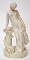 Lot 740 - Two Parian ware figures of classical maidens,...