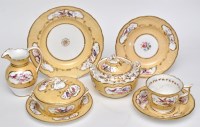 Lot 751 - 'Rockingham' buff ground breakfast service,...