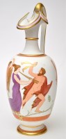 Lot 753 - Bone china ancient Greek style wine jug,...