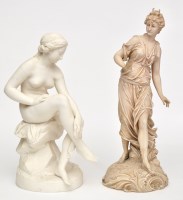 Lot 754 - A Parian ware figure of Diana, height 48cm,...