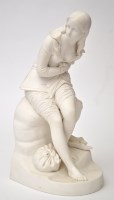 Lot 755 - Mintons Parian ware figure of Dorothea, seated,...