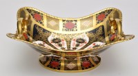 Lot 765 - Royal Crown Derby two-handled basket, 'Imari'...