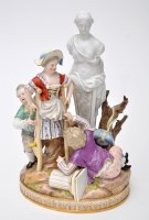 Lot 779 - Meissen figure group of children at play,...