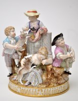 Lot 781 - Meissen pastoral group of children, modelled...